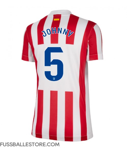Günstige Atletico Madrid Johnny Cardoso #5 Heimtrikot Damen 2025-26 Kurzarm Günstige Atletico Madrid Johnny Cardoso #5 Heimtrikot Damen 2025-26 Kurzarm
